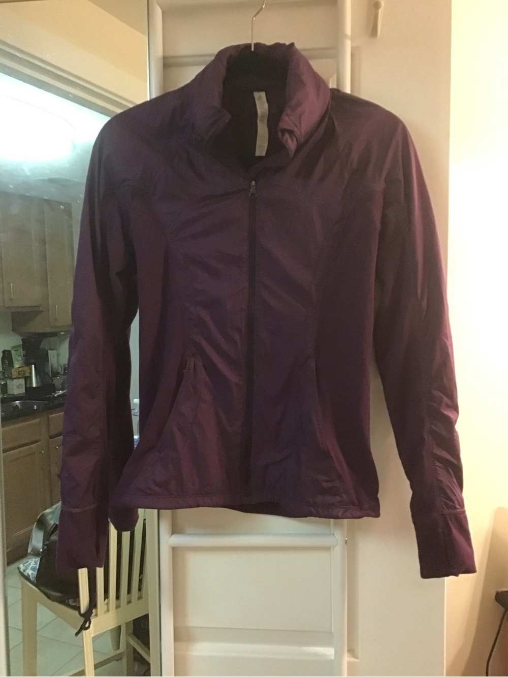 GUC: LULULEMON Jacket w/ Packable Hood, Size 4, Plum w/ Gunmetal Hardware